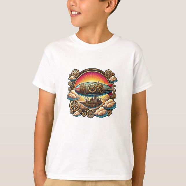 Steampunk Airship T-Shirt (Front)
