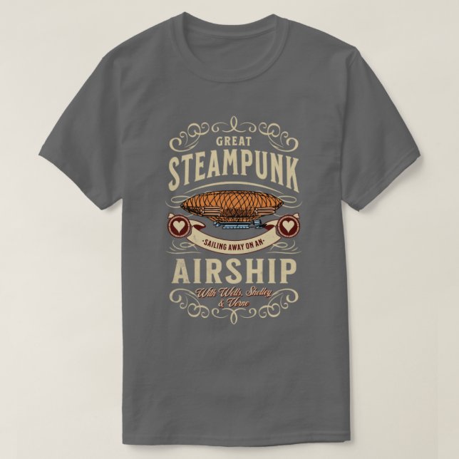 Steampunk Airship T-Shirt (Design Front)