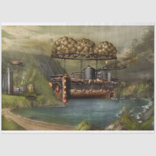 Steampunk - Airship - The original Noah's Ark Tissue Paper (Front)