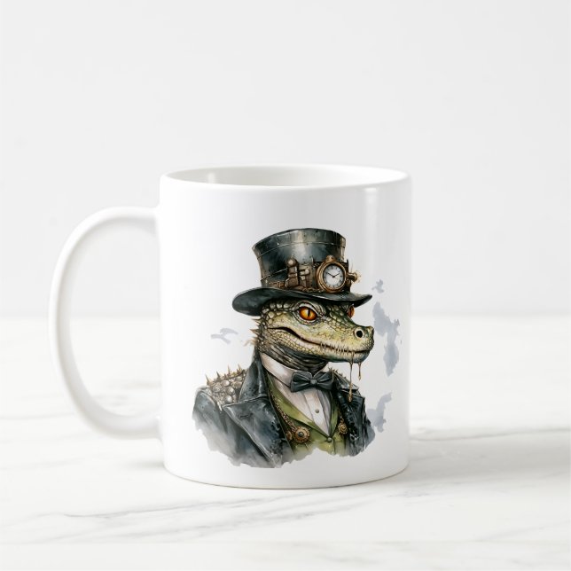 Steampunk Alligator Coffee Mug (Left)