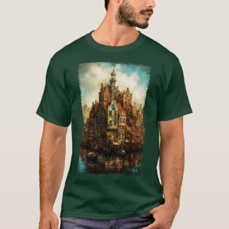 Steampunk Amsterdam Skyline 1 T-Shirt
