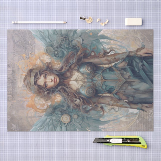 Steampunk Angel Tissue Paper (Craft)