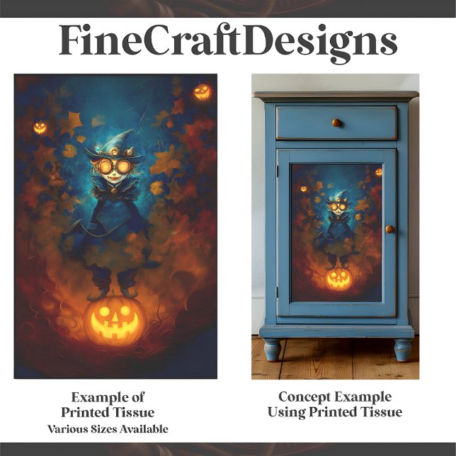 Steampunk Apprentice Witch / Wizard F5 Decoupage Tissue Paper (Creator Uploaded)