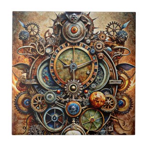 Steampunk Art Ceramic Tile