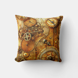 Steampunk Art Throw Pillow