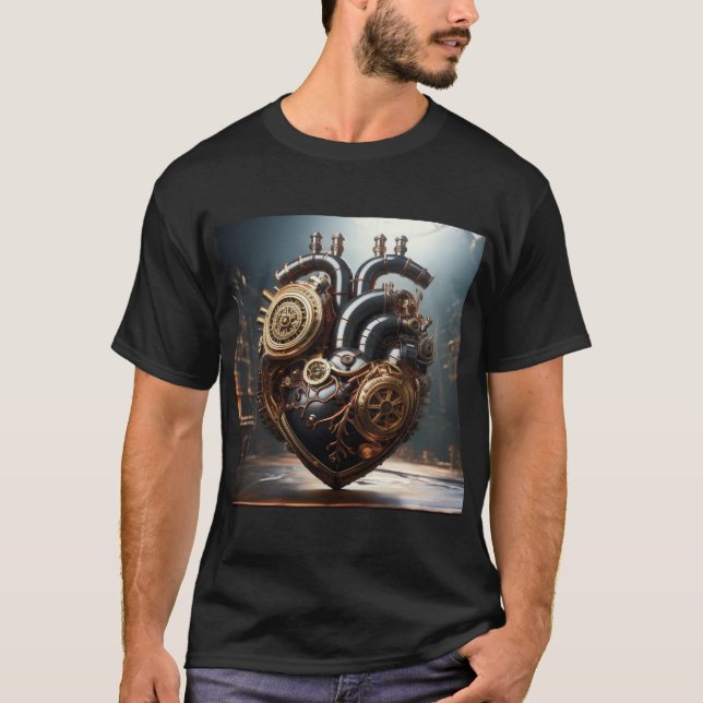 Steampunk Artificial Heart T-Shirt (Front)