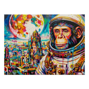 STEAMPUNK ASTRONAUT-CHIMPANZEE 3 POSTER