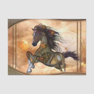 Steampunk, awesome steampunk horse tissue paper