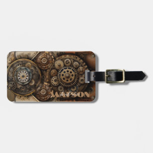 Steampunk Backpack and Luggage Tag 