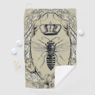 steampunk beekeeper boss lady bee queen crown golf towel