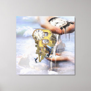 Steampunk Birthday letter B Canvas Print