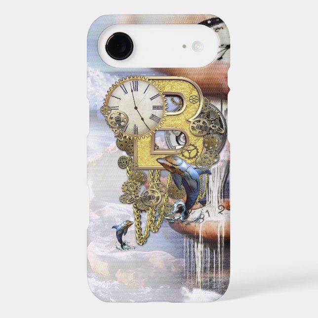 Steampunk Birthday letter B Case-Mate iPhone Case (Back)