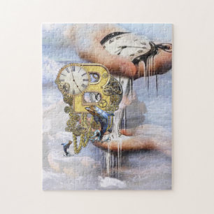 Steampunk birthday letter B Jigsaw Puzzle