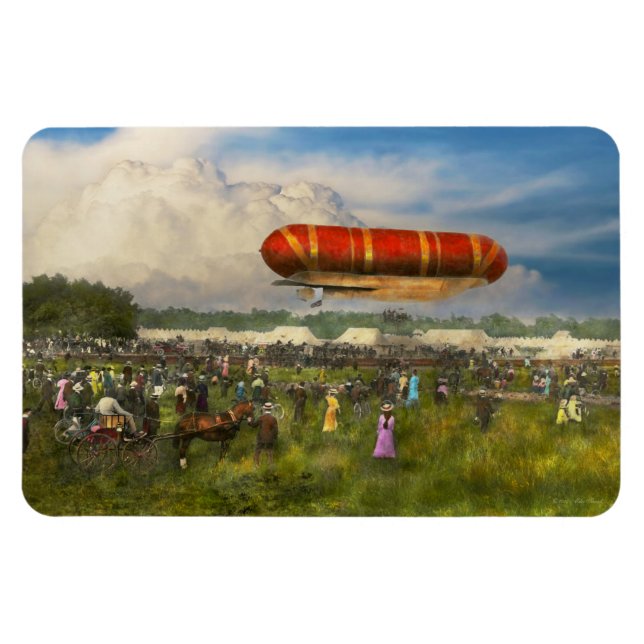 Steampunk - Blimp - Launching Nulli Secundus II Magnet (Horizontal)