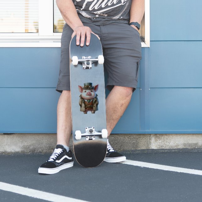 Steampunk Boar Transparent Sticker (Skater)