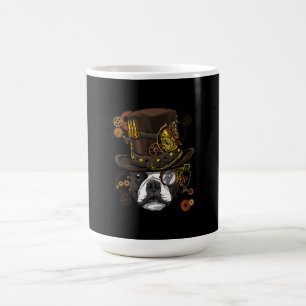 Steampunk Boston Terrier Dog Shirt Steampunk Lover Coffee Mug