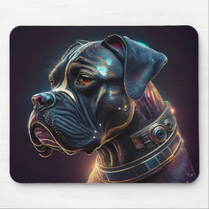 Steampunk Boxer Dog Mouse Pad