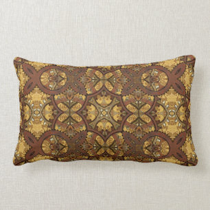 Steampunk Brass and Copper Cogs II Lumbar Cushion