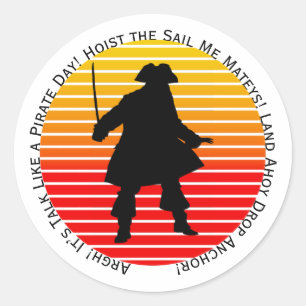 Steampunk Buccaneers Talk Like a Pirate Day Argh! Classic Round Sticker