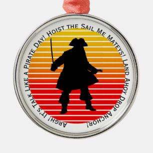 Steampunk Buccaneers Talk Like a Pirate Day Argh! Metal Tree Decoration