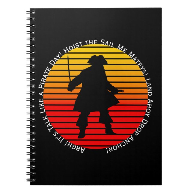 Steampunk Buccaneers Talk Like a Pirate Day Argh! Notebook (Front)