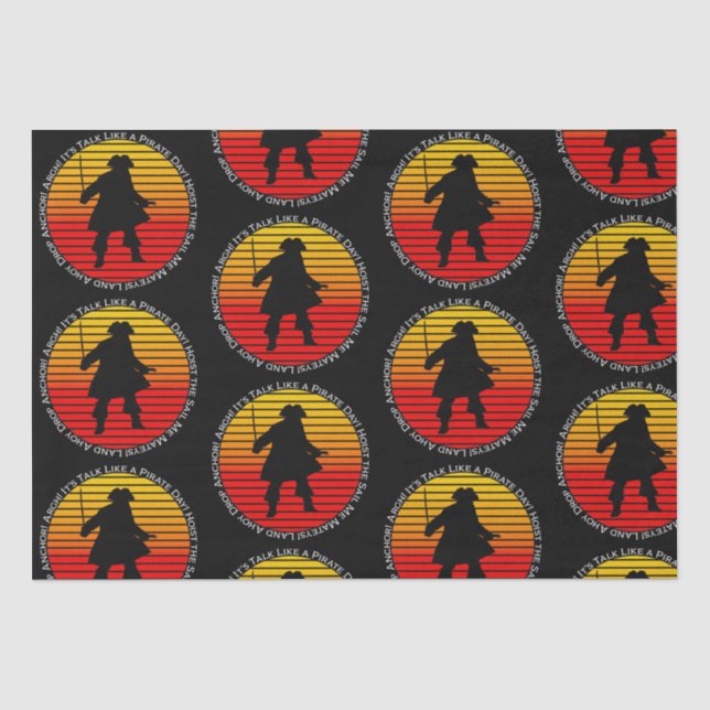 Steampunk Buccaneers Talk Like a Pirate Day Argh! Tissue Paper (Front)