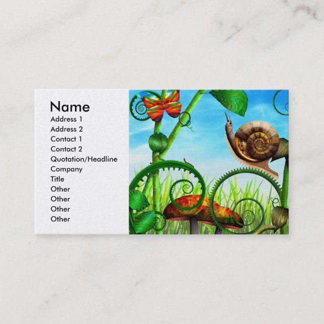 Steampunk - Bugs - Evolution take time Business Card (Front)