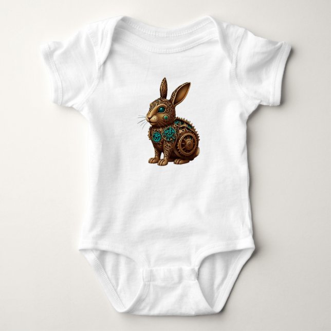 STEAMPUNK BUNNY BABY BODYSUIT (Front)