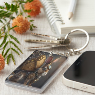 Steampunk Bunny Key Ring