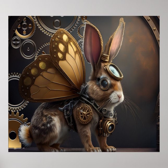 Steampunk Bunny Poster (Front)