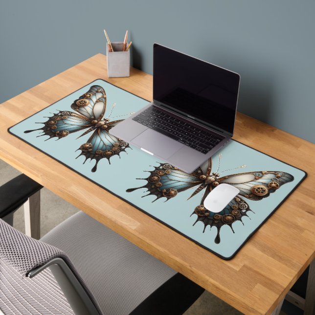 Steampunk Butterfly Desk Mat (Office 2)