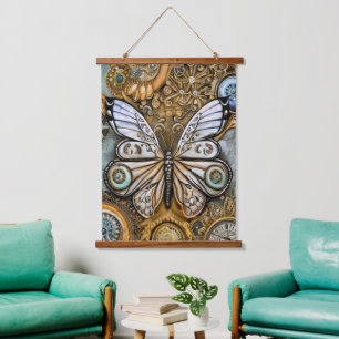 Steampunk Butterfly Hanging Tapestry