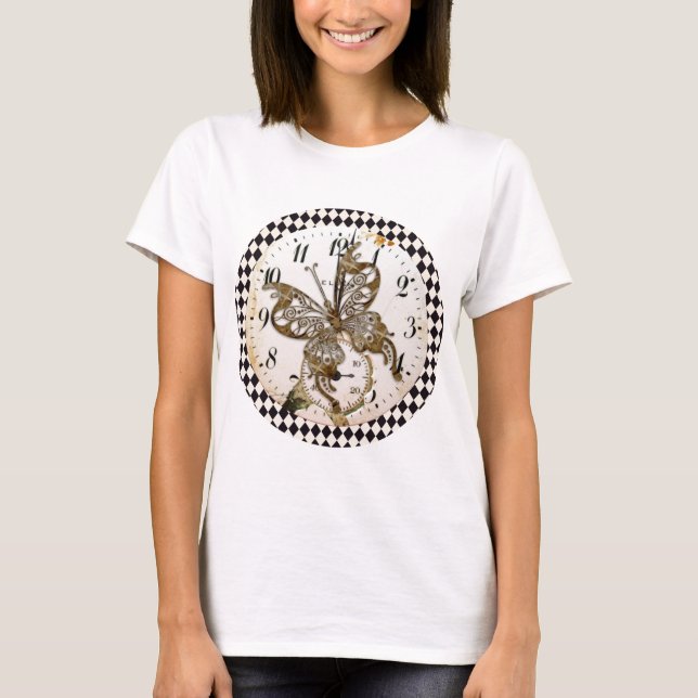 Steampunk Butterfly Round T-Shirt (Front)