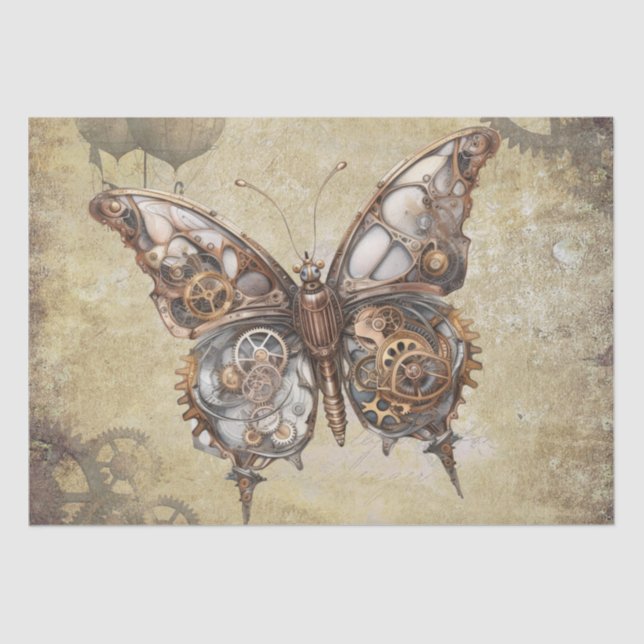 Steampunk Butterfly Tissue Paper (Front)
