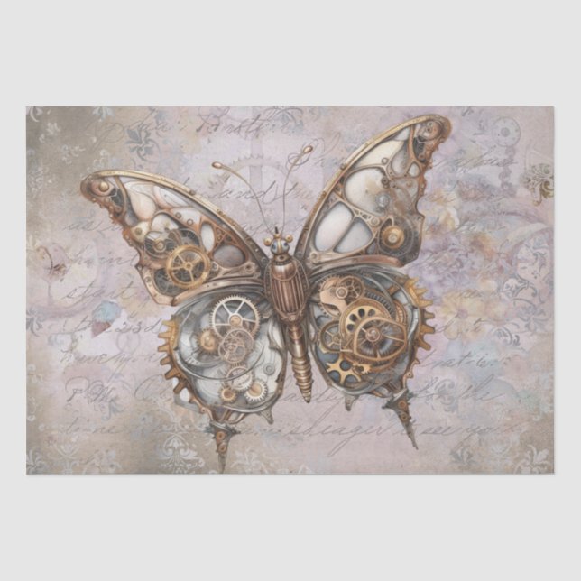 Steampunk Butterfly Tissue Paper (Front)