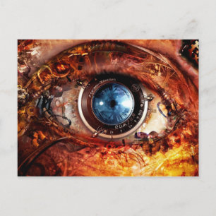 Steampunk Camera Eye Postcard