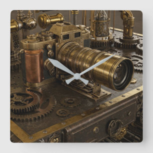 Steampunk Camera Wall Clock