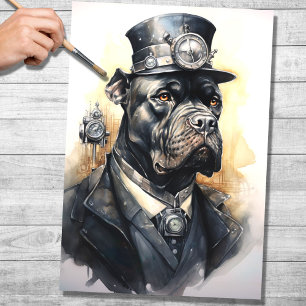 Steampunk Cane Corso 6 Decoupage Paper