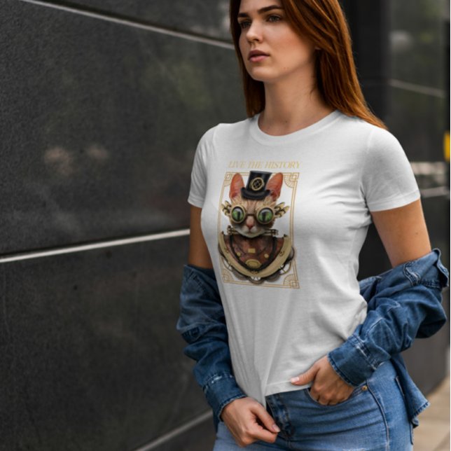 Steampunk Cat Animal Bizarre  T-Shirt (Creator Uploaded)