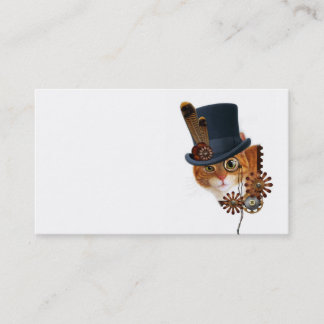 Steampunk Cat Business Card