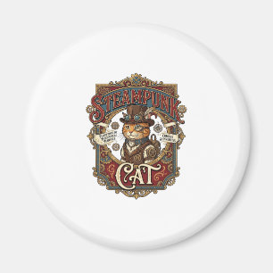 Steampunk Cat Cat Steampunk Vintage Magnet