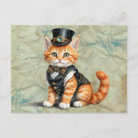 Steampunk Cat:  Gothic Kitty Art For Cat Lovers