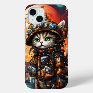 Steampunk Cat I iPhone 15 Mini Case
