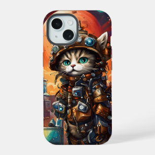 Steampunk Cat I iPhone 15 Case