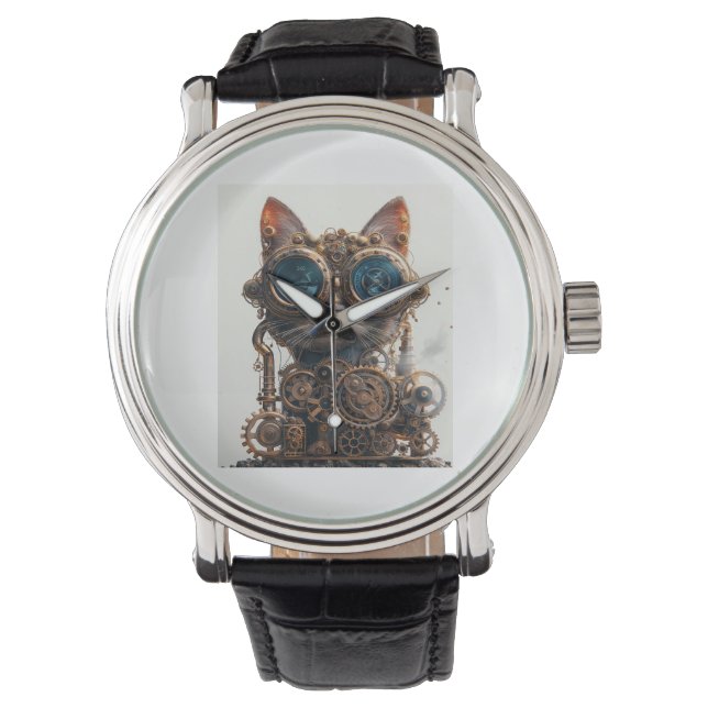 Steampunk Cat Inventor Watch (Front)