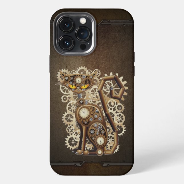 Steampunk Cat iPhone Case (Back)