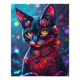 Steampunk Cat Photo Print