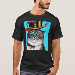 Steampunk Cat Steam Punk Kitten Fantasy Gothic AI T-Shirt