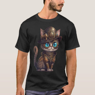 Steampunk Cat Steampunk Kitten Fantasy For Women T-Shirt