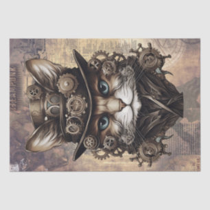 Steampunk Cat Tissue Paper
